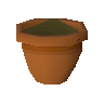 Filled plant pot