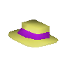 Purple boater