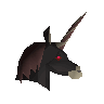 Black unicorn mask