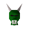 Green halloween mask