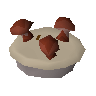 Uncooked mushroom pie
