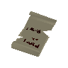 Torn prayer scroll