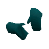 Teal gloves