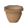 Unfired plant pot