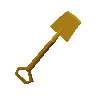 Gilded spade