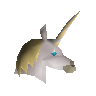 White unicorn mask