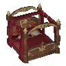 Mahogany large gilded bed