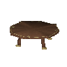 Mahogany gilded round table