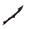 Off-hand black scimitar