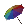 Rainbow parasol