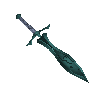 Off-hand leaf-bladed sword