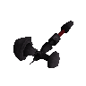 Off-hand black warhammer