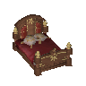 Mahogany gilded bed