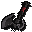 Off-hand black battleaxe