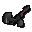 Off-hand black warhammer
