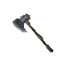 Steel battleaxe