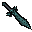 Off-hand leaf-bladed sword