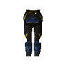 Blue dragonhide chaps (g)