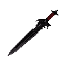 Off-hand black longsword