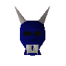 Blaue Halloween-Maske