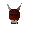 Rote Halloween-Maske