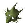 Masque de dragon vert