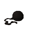 Pelote de laine noire