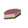 Part de gteau au fromage frais (fraise)