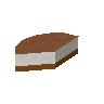 Part de gteau au fromage frais (chocolat)