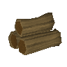 Bûches de teck consacrées