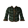 Chemise à carreaux verte