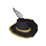 Chapu com pena dourado